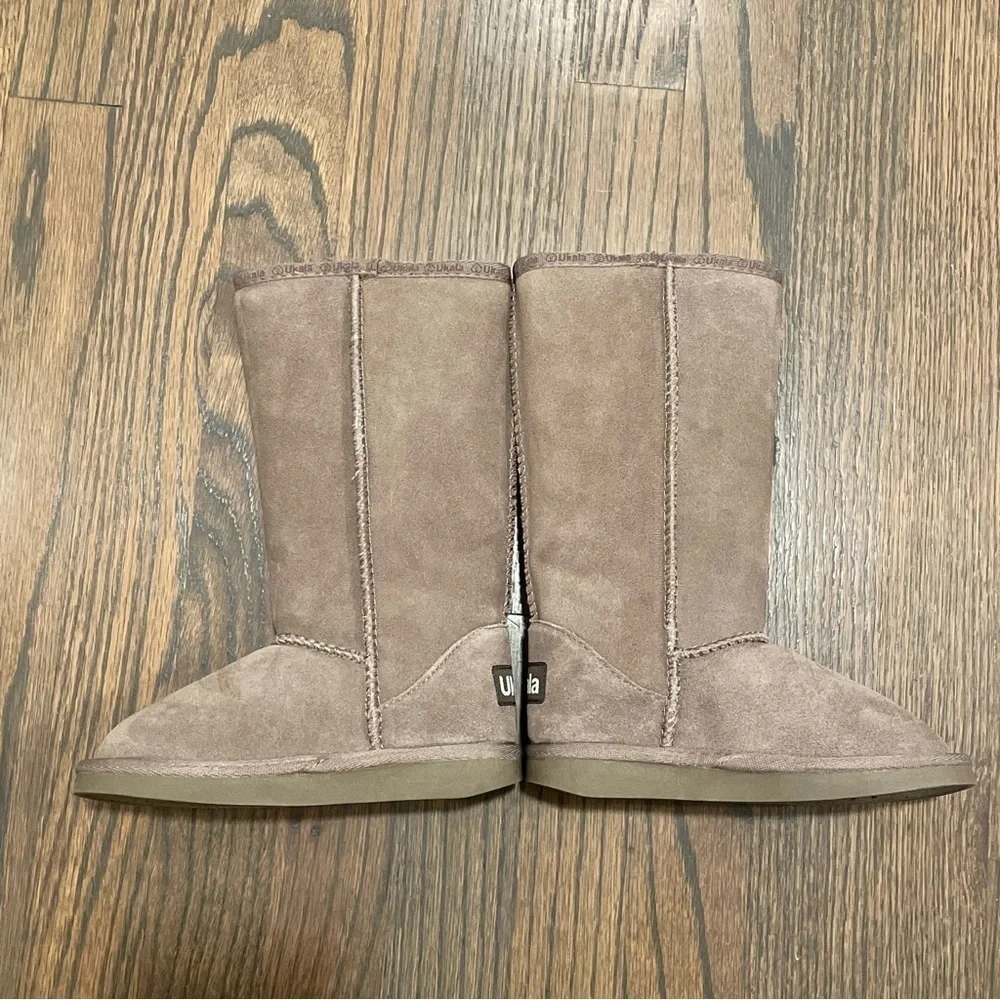 NEW UKALA SYDNEY HIGH FLEECE LINED SUEDE BOOTS Merino Wool lining